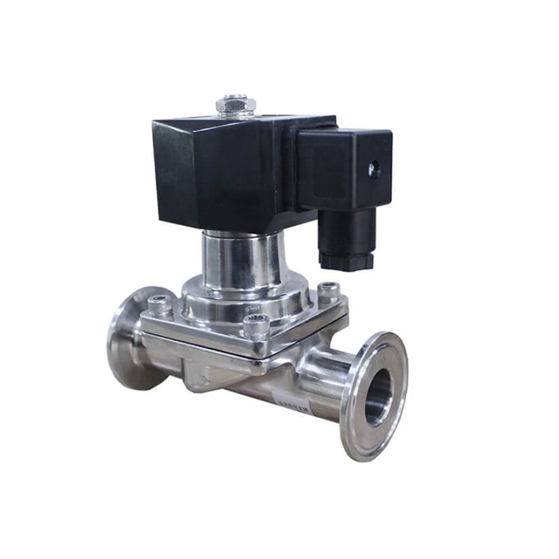 V&aacute;lvula solenoide el&eacute;ctrica sanitaria de calidad alimentaria con triple abrazadera HK0018