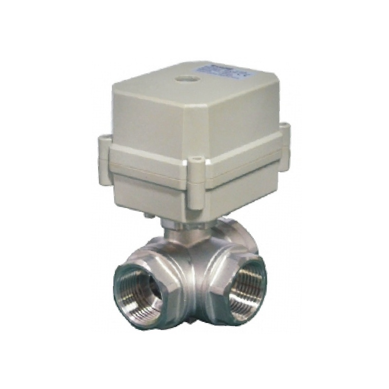 Katup Bola Stainless Steel 3 Arah Bermotor Mini HK63-ST