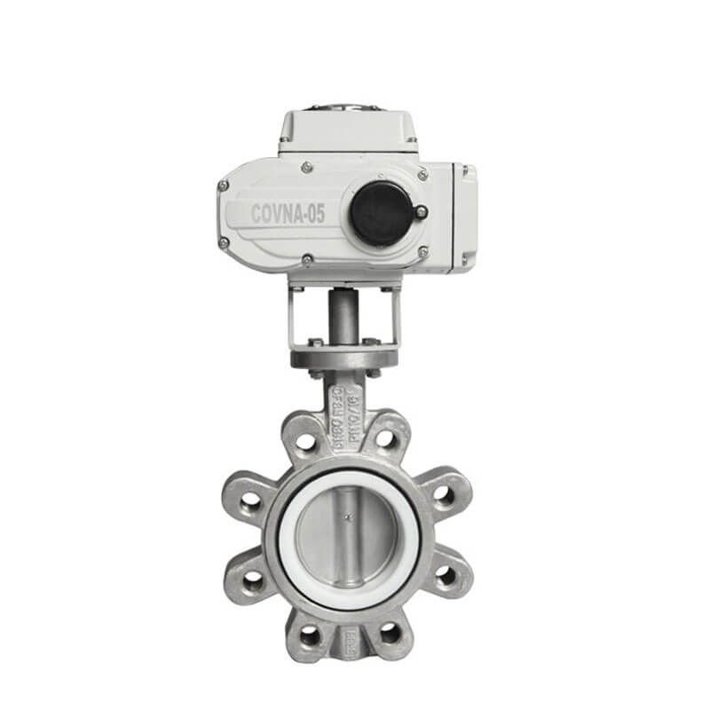 V&aacute;lvula de mariposa el&eacute;ctrica tipo orejeta de acero inoxidable HK60-DMSC